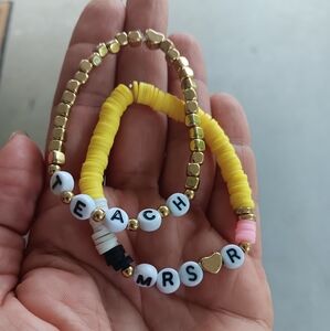 Custom Teacher Bracelet Set